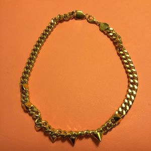 Urban Outfitters spiked/stud gold chain necklace